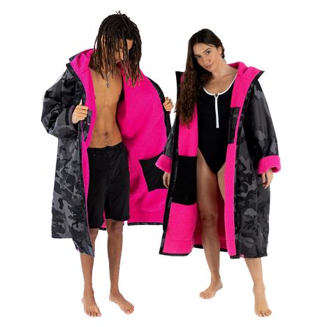 dryrobe Advance Long Sleeve Changing Robe - Black Camo / Pink £165.00